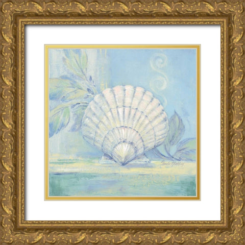 Tranquil Seashell IV Gold Ornate Wood Framed Art Print with Double Matting by Gladding, Pamela