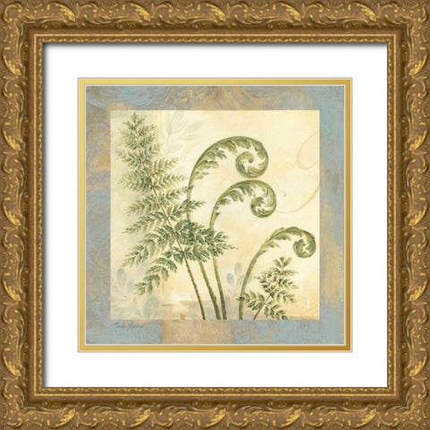 Leaf Botanicals III Gold Ornate Wood Framed Art Print with Double Matting by Gladding, Pamela