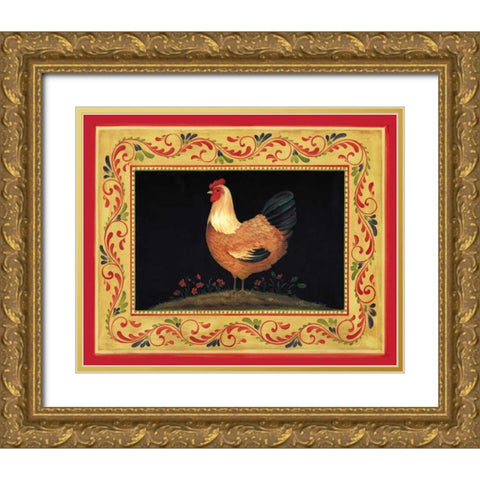Francesca Gold Ornate Wood Framed Art Print with Double Matting by Gladding, Pamela