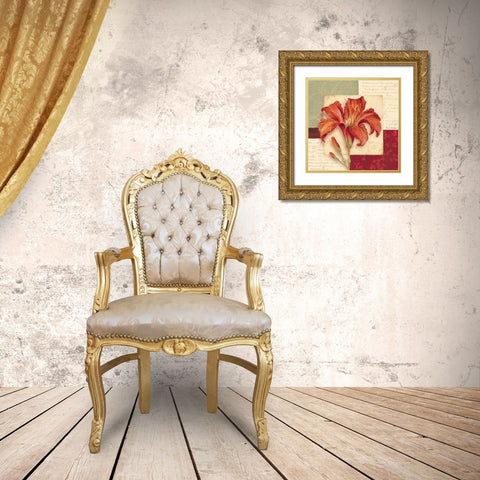 Bella Donna II Gold Ornate Wood Framed Art Print with Double Matting by Gladding, Pamela