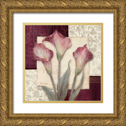 Trio Sonata I Gold Ornate Wood Framed Art Print with Double Matting by Gladding, Pamela