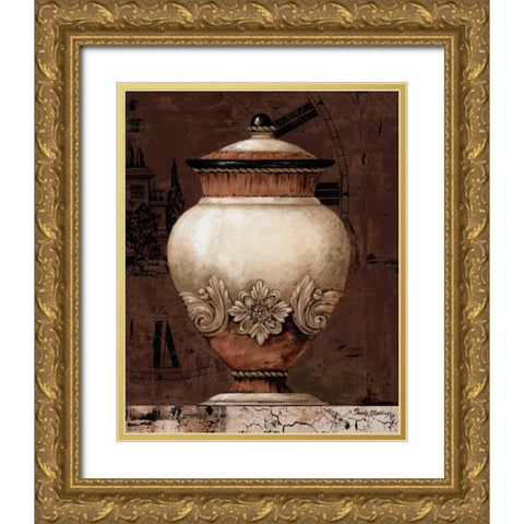 Timeless Urn I Gold Ornate Wood Framed Art Print with Double Matting by Gladding, Pamela