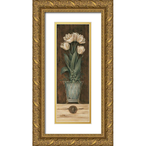 Petit Jardin II Gold Ornate Wood Framed Art Print with Double Matting by Gladding, Pamela