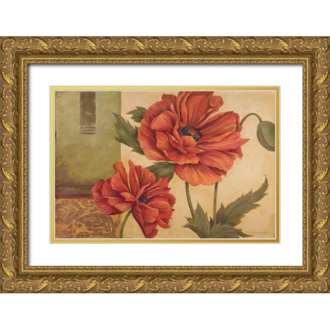 Memories of Sienna I Gold Ornate Wood Framed Art Print with Double Matting by Gladding, Pamela