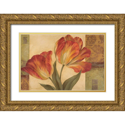 Memories of Sienna II Gold Ornate Wood Framed Art Print with Double Matting by Gladding, Pamela