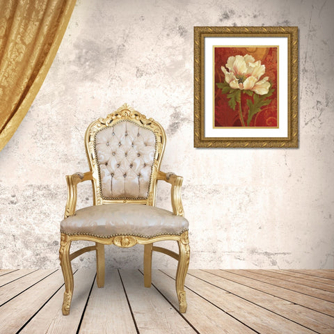 Il Ballo Rosso I Gold Ornate Wood Framed Art Print with Double Matting by Gladding, Pamela