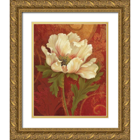 Il Ballo Rosso I Gold Ornate Wood Framed Art Print with Double Matting by Gladding, Pamela