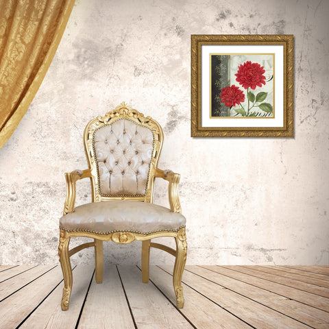 Etude en Rouge I Gold Ornate Wood Framed Art Print with Double Matting by Gladding, Pamela