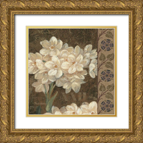Petit Jardin Square II Gold Ornate Wood Framed Art Print with Double Matting by Gladding, Pamela