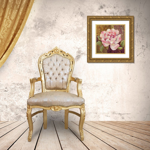 Esperance Rose Gold Ornate Wood Framed Art Print with Double Matting by Gladding, Pamela