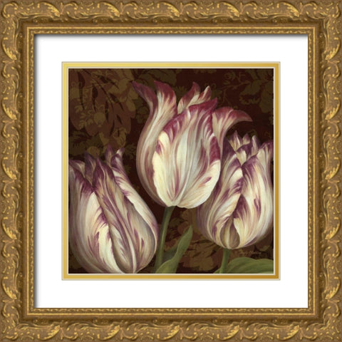 Trio I Gold Ornate Wood Framed Art Print with Double Matting by Gladding, Pamela