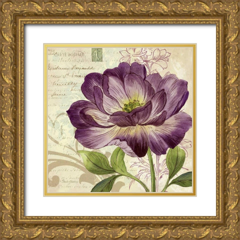 Study in Purple II Gold Ornate Wood Framed Art Print with Double Matting by Gladding, Pamela