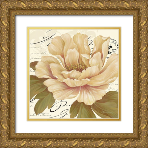 Elegant Poppy II Gold Ornate Wood Framed Art Print with Double Matting by Gladding, Pamela