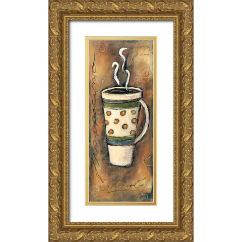 Frappacino Gold Ornate Wood Framed Art Print with Double Matting by Gamel, Tara