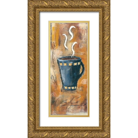 Latte Gold Ornate Wood Framed Art Print with Double Matting by Gamel, Tara