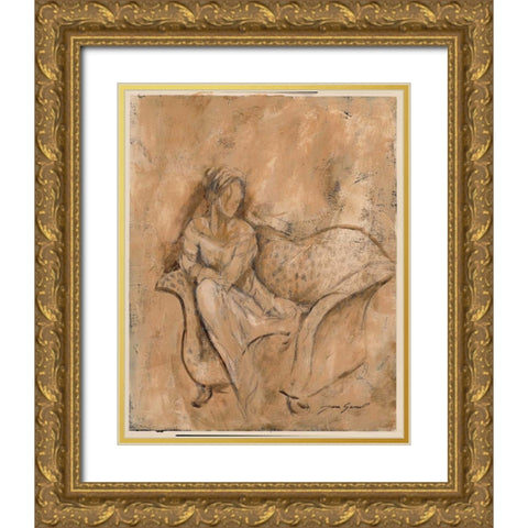 Courtesan I Gold Ornate Wood Framed Art Print with Double Matting by Gamel, Tara