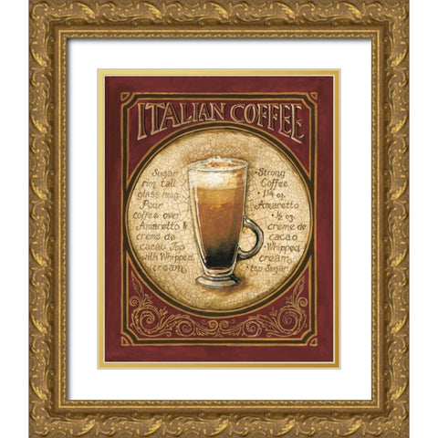 Italian Coffee Gold Ornate Wood Framed Art Print with Double Matting by Gorham, Gregory