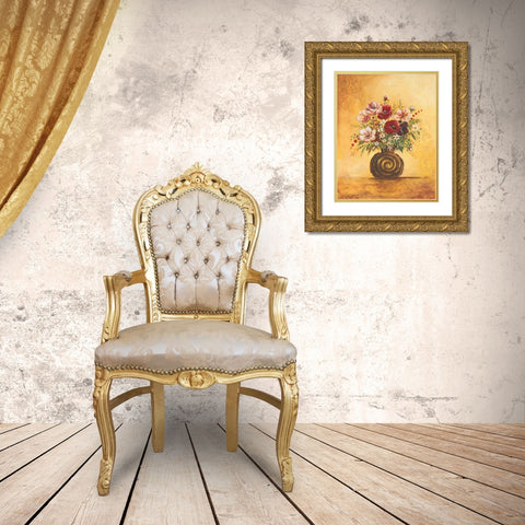 Yellow Floral Study I Gold Ornate Wood Framed Art Print with Double Matting by Gorham, Gregory