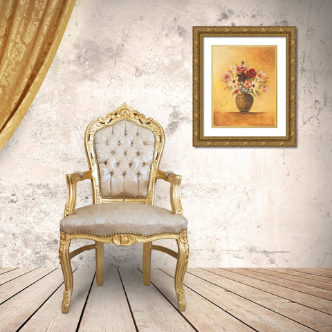 Yellow Floral Study II Gold Ornate Wood Framed Art Print with Double Matting by Gorham, Gregory
