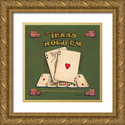 Texas Hold Em Gold Ornate Wood Framed Art Print with Double Matting by Gorham, Gregory