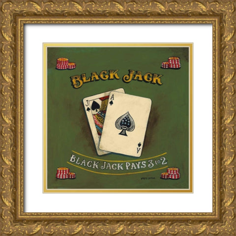 Blackjack Gold Ornate Wood Framed Art Print with Double Matting by Gorham, Gregory