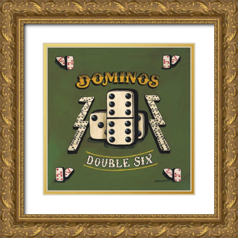 Dominos Gold Ornate Wood Framed Art Print with Double Matting by Gorham, Gregory