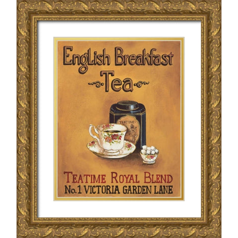 English Breakfast Gold Ornate Wood Framed Art Print with Double Matting by Gorham, Gregory