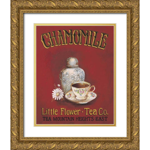 Chamomile Gold Ornate Wood Framed Art Print with Double Matting by Gorham, Gregory