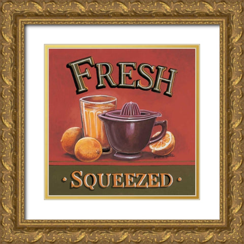 Fresh Squeezed Gold Ornate Wood Framed Art Print with Double Matting by Gorham, Gregory