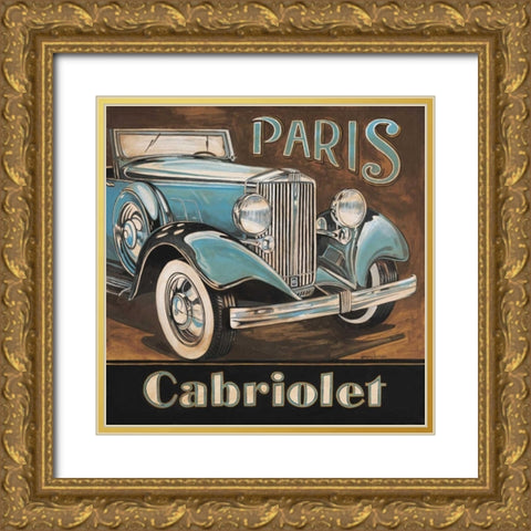 Paris Cabriolet Gold Ornate Wood Framed Art Print with Double Matting by Gorham, Gregory
