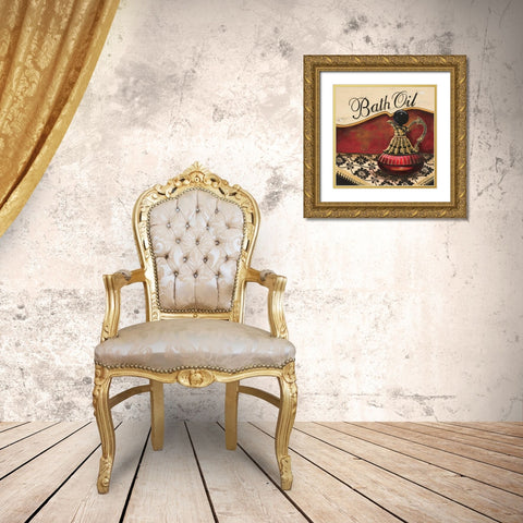 Bath Oil Gold Ornate Wood Framed Art Print with Double Matting by Gorham, Gregory
