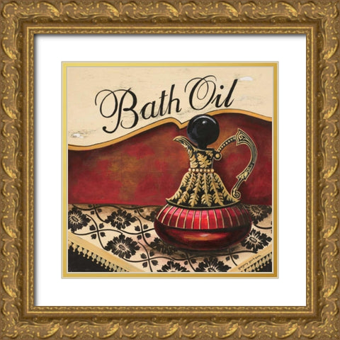 Bath Oil Gold Ornate Wood Framed Art Print with Double Matting by Gorham, Gregory