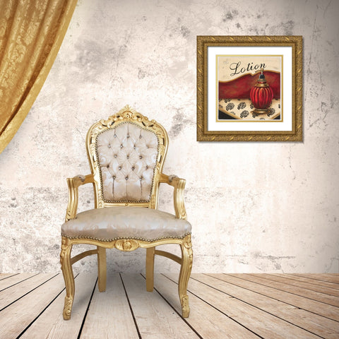 Lotion Gold Ornate Wood Framed Art Print with Double Matting by Gorham, Gregory