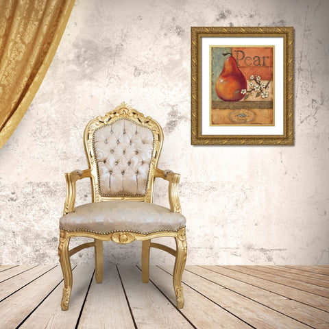 Pear Crate Gold Ornate Wood Framed Art Print with Double Matting by Gorham, Gregory