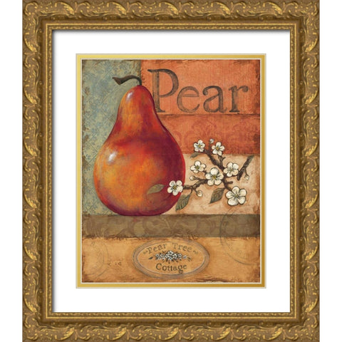 Pear Crate Gold Ornate Wood Framed Art Print with Double Matting by Gorham, Gregory
