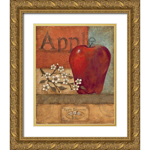 Apple Crate Gold Ornate Wood Framed Art Print with Double Matting by Gorham, Gregory