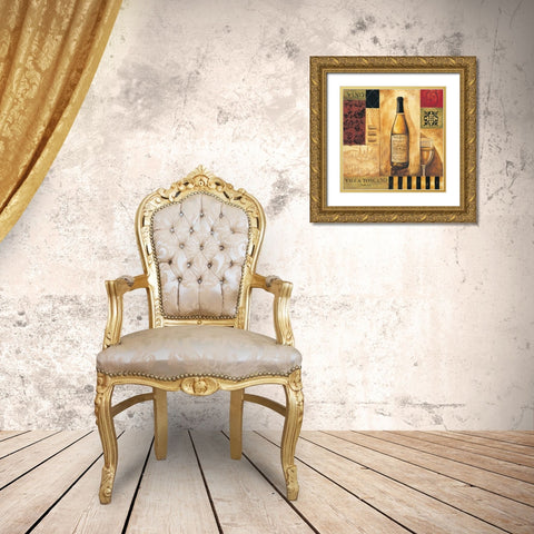 Villa Toscano Sq. Gold Ornate Wood Framed Art Print with Double Matting by Gorham, Gregory