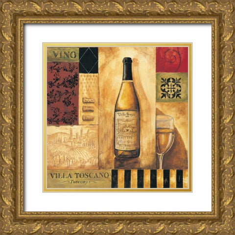 Villa Toscano Sq. Gold Ornate Wood Framed Art Print with Double Matting by Gorham, Gregory