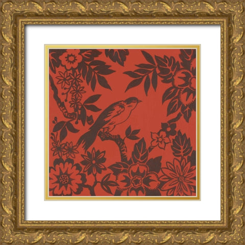 Bird Song I Gold Ornate Wood Framed Art Print with Double Matting by Gorham, Gregory