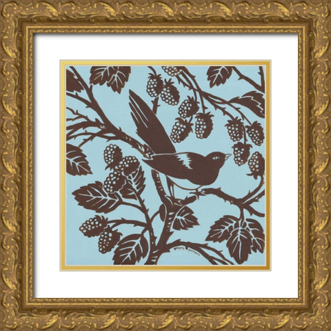 Bird Song III Gold Ornate Wood Framed Art Print with Double Matting by Gorham, Gregory