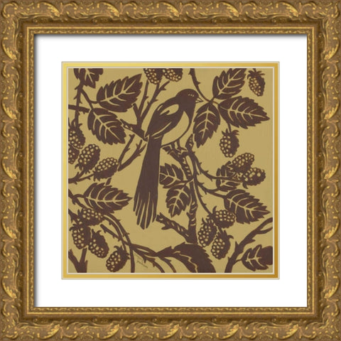 Bird Song IV Gold Ornate Wood Framed Art Print with Double Matting by Gorham, Gregory