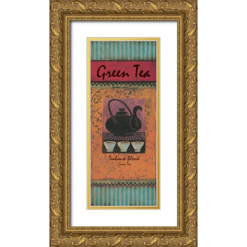 Green Tea Gold Ornate Wood Framed Art Print with Double Matting by Gorham, Gregory