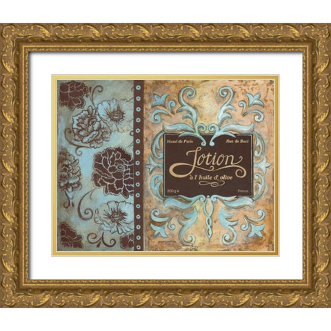 Lotion de Paris Gold Ornate Wood Framed Art Print with Double Matting by Gorham, Gregory