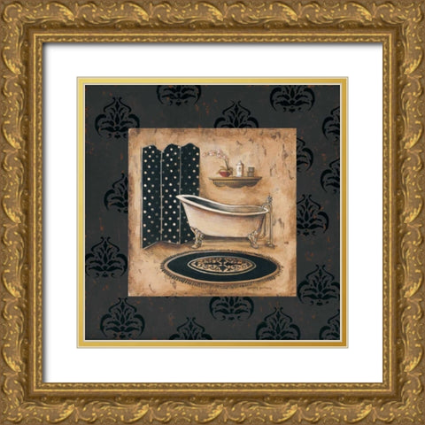 Bath Time I Gold Ornate Wood Framed Art Print with Double Matting by Gorham, Gregory