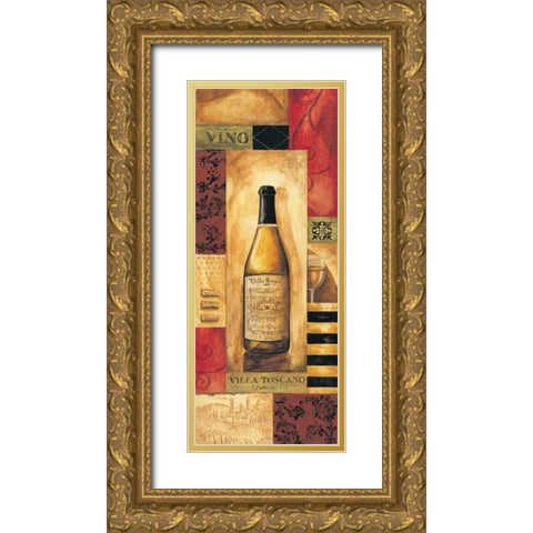 Villa Toscano Panel Gold Ornate Wood Framed Art Print with Double Matting by Gorham, Gregory