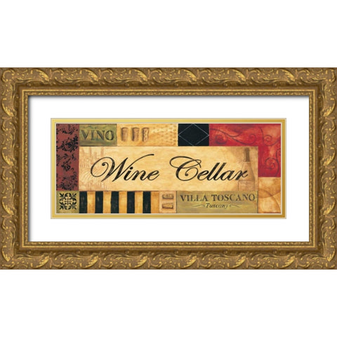 Wine Cellar Gold Ornate Wood Framed Art Print with Double Matting by Gorham, Gregory