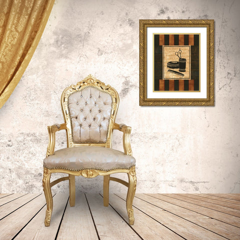 Haircuts Gold Ornate Wood Framed Art Print with Double Matting by Gorham, Gregory