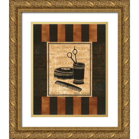 Haircuts Gold Ornate Wood Framed Art Print with Double Matting by Gorham, Gregory