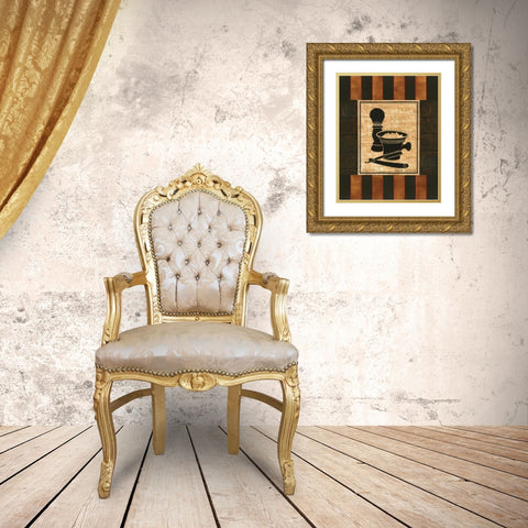 Shaving Gold Ornate Wood Framed Art Print with Double Matting by Gorham, Gregory