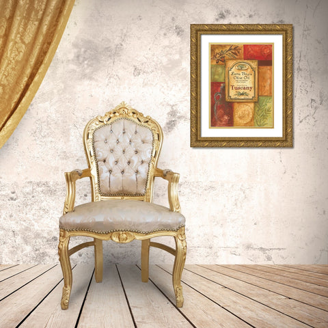 Tuscan Olive Oil Gold Ornate Wood Framed Art Print with Double Matting by Gorham, Gregory
